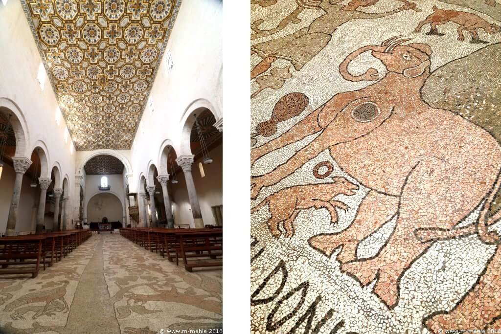 Hauptschiff und Mosaik der Kathedrale Santa Annunziata