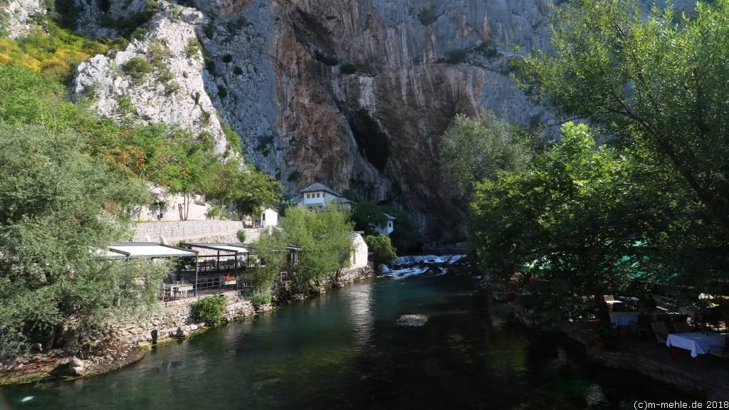 Quelle der Buna und das Derwisch Kloster Tekke, Bosnien - Herzegowina